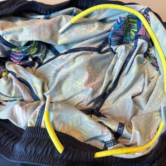 Chubbies Men L Sport Shorts Athletic Blue Lined Adjustable Waist Stretch Gym 7" - Picture 3 of 8